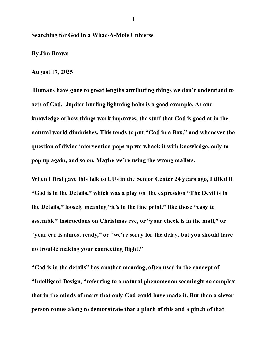 Programming Committee Meeting